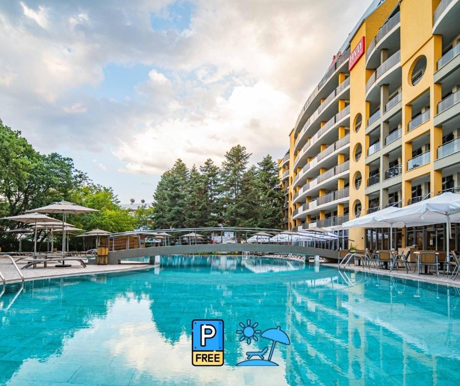 Hvd Viva Club Ultra All Inclusive - Private Beach & Free Parking Golden Sands Exterior foto